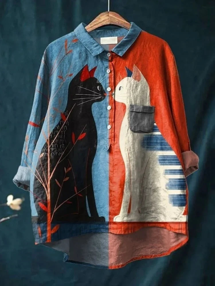 Snow Cat Art T-Shirt