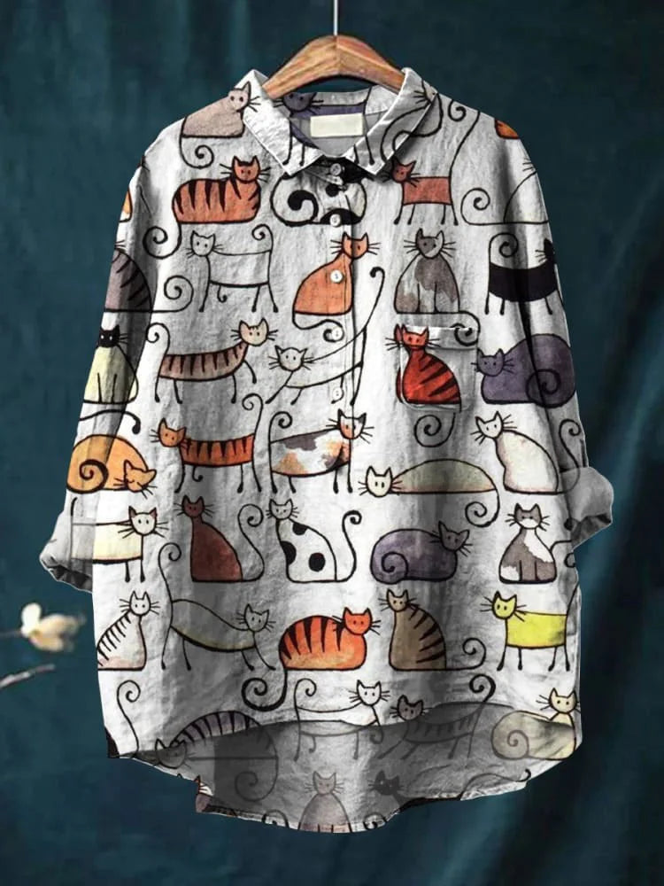 タマ猫デザインTシャツ