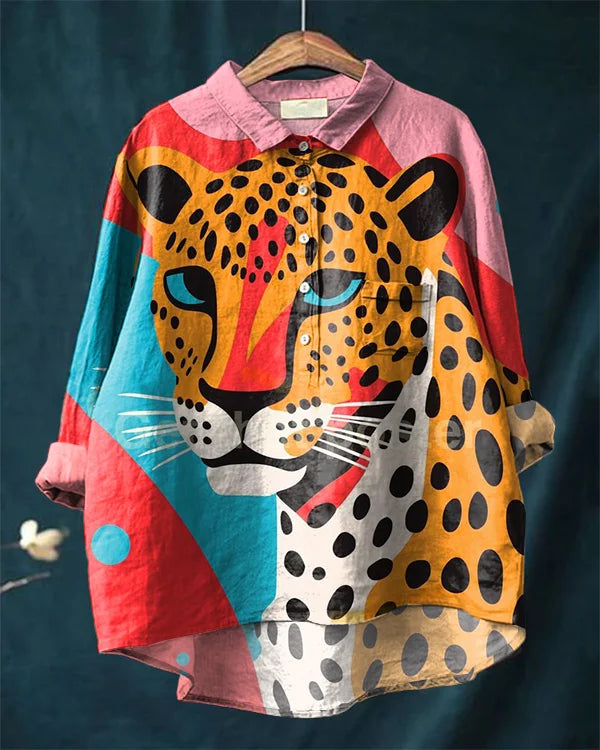 シンバ | ヒョウ柄アートTシャツ